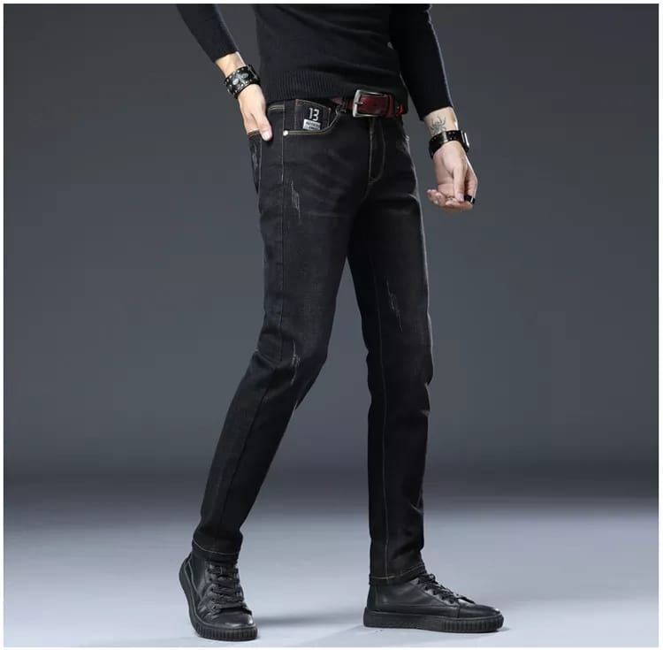 2023 New Men's Fashion Denim Jeans Slim Fit Skinny Fashion Casual Long