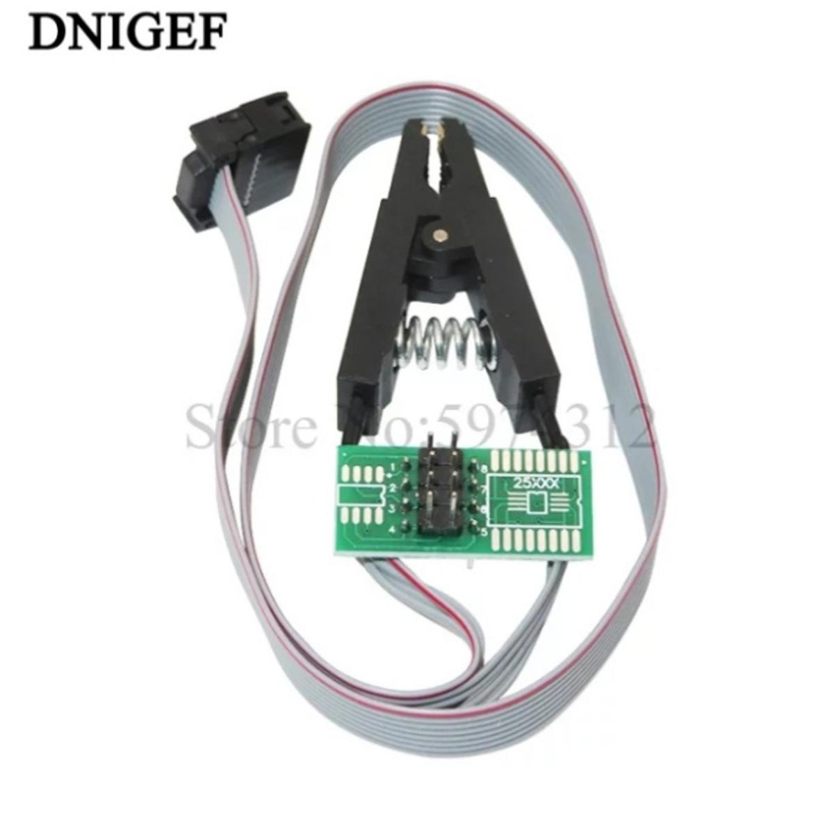 EEPROM 93CXX / 25CXX / 24CXX ان سرکٹ پروگرامنگ کے لئے 1 اڈاپٹر SOIC8 فلیش چپ IC ٹیسٹ کلپس کے ساتھ DNIGEF SOP8 ٹیسٹ کلپ 