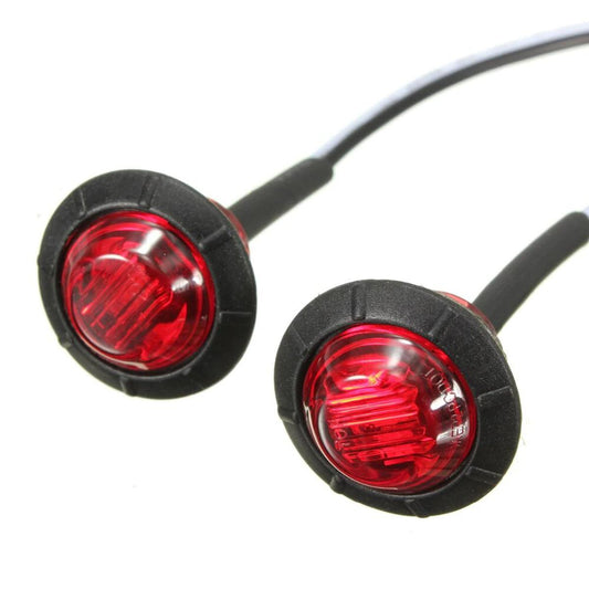 2PCS 12V 3/4" Truck Parking Lights Waterproof Indicator Lights Turn Signals Parking Lights For Trucks Vans Buses Trailers Rear Marker