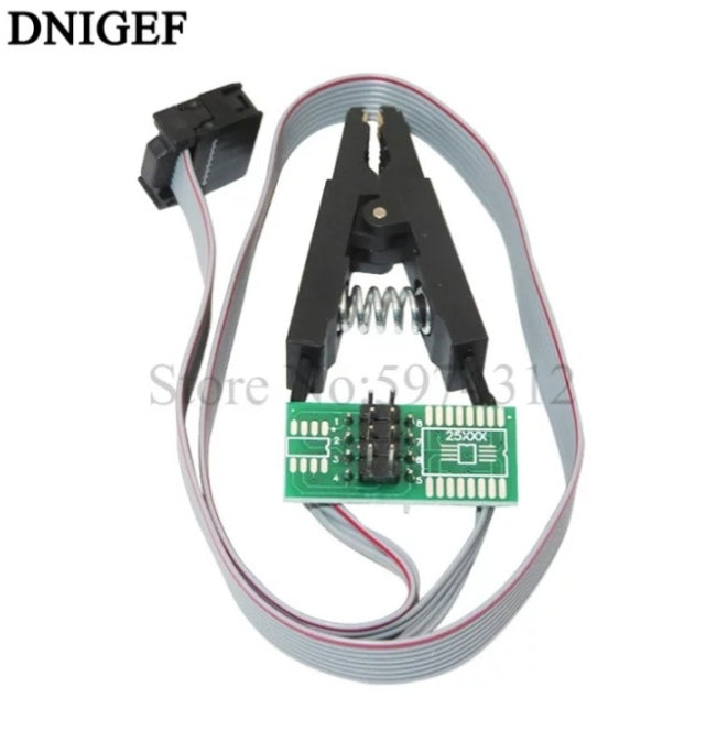 EEPROM 93CXX / 25CXX / 24CXX ان سرکٹ پروگرامنگ کے لئے 1 اڈاپٹر SOIC8 فلیش چپ IC ٹیسٹ کلپس کے ساتھ DNIGEF SOP8 ٹیسٹ کلپ 