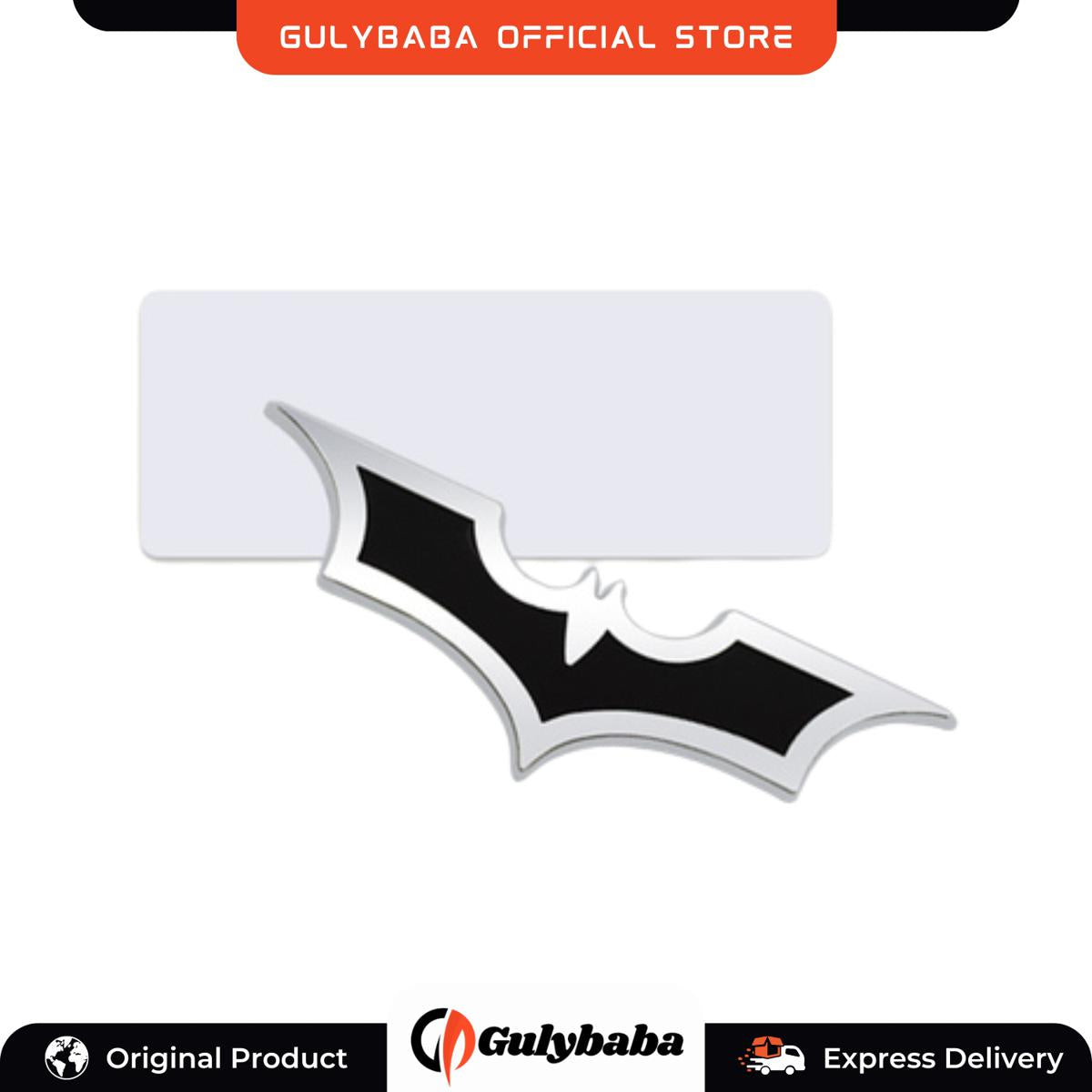 Batman 3D bat Shape (Silver Black) Car Stickers Cool Metal Car Logo Emblem Sticker Decal Motorcycle Automobiles Car Styling Accessories