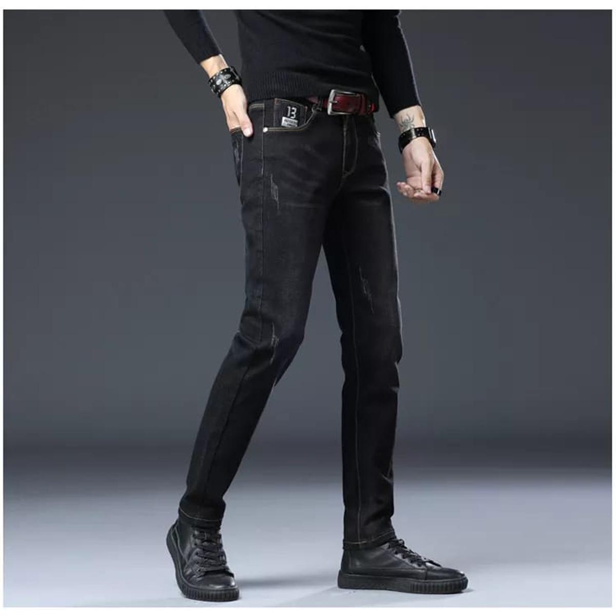 2023 New Men's Fashion Denim Jeans Slim Fit Skinny Fashion Casual Long