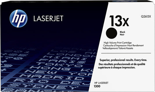 اصلی HP 13X بلیک ہائی-ییلڈ ٹونر کارٹریج HP LaserJet 1300 Series Q2613X کے ساتھ کام کرتا ہے