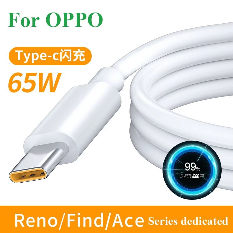 Original Vooc cable Super Vooc USB Type C Cable For OPPO Reno K5 K3 Find X A11 R17 VOOC Flash Charger Cable Super Flash Charging Type C Charger Wire