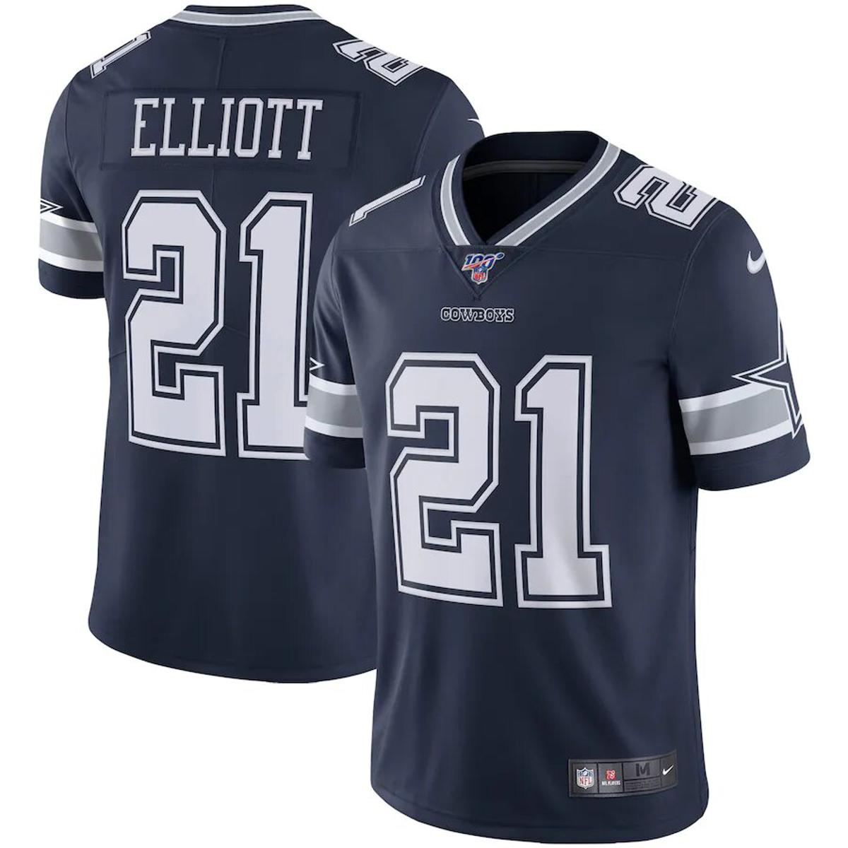 اصل برانڈ Ezekiel Elliott Navy Dallas Cowboys Game Team Jersey