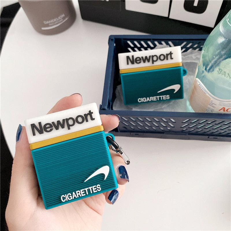 Newport Menthol Box Silicone Case for Air pod 1 2 Pro Protective Wireless Earphone Cover