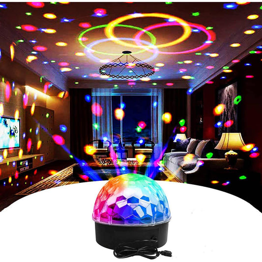 Betterware 20773 Disco Lights, Sound Activated Disco Ball Lights RGB Party Lights for Kids Birthday, Family Gathering,