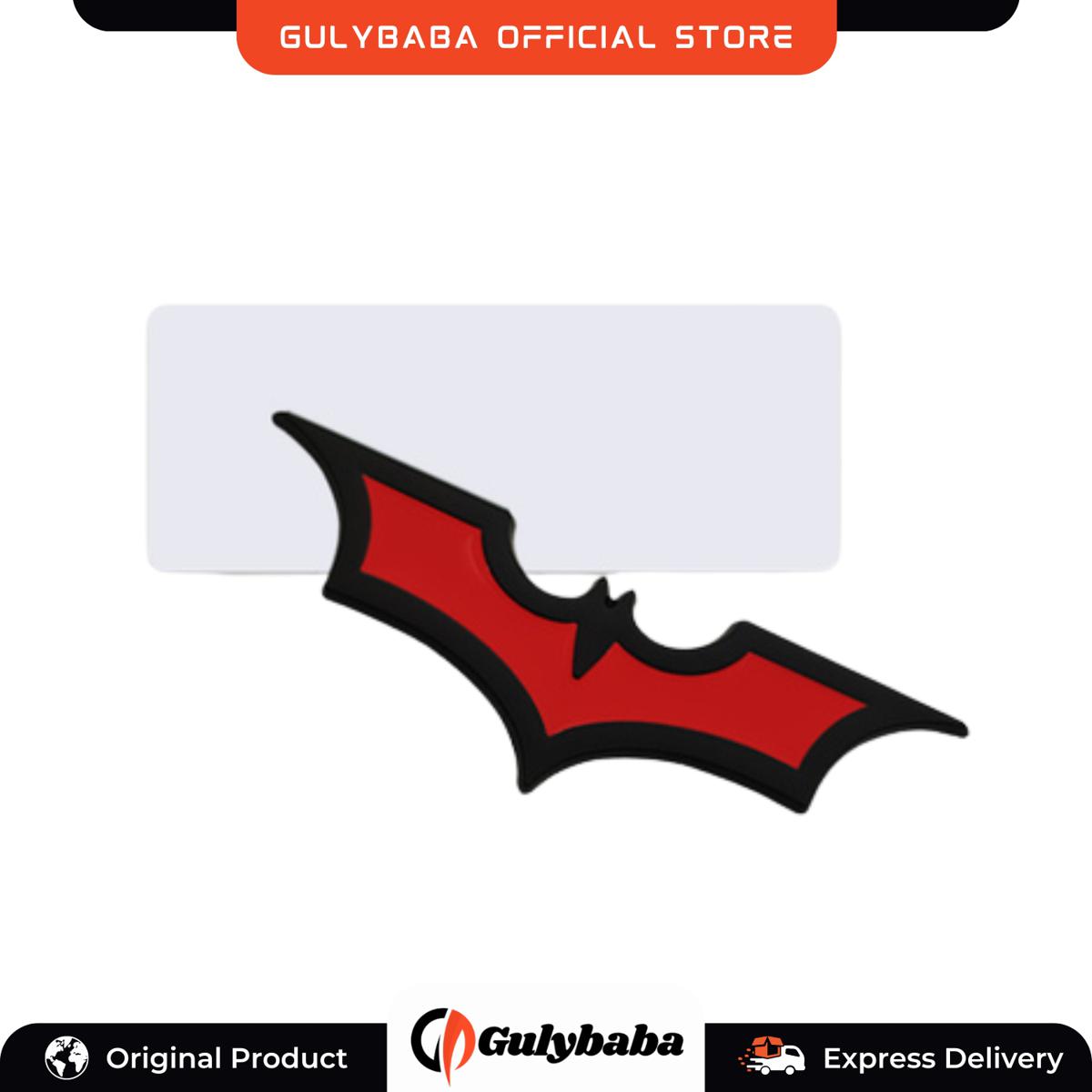 Batman 3D bat Shape (Red Black) Car Stickers Cool Metal Car Logo Emblem Sticker Decal Motorcycle Automobiles Car Styling Accessories